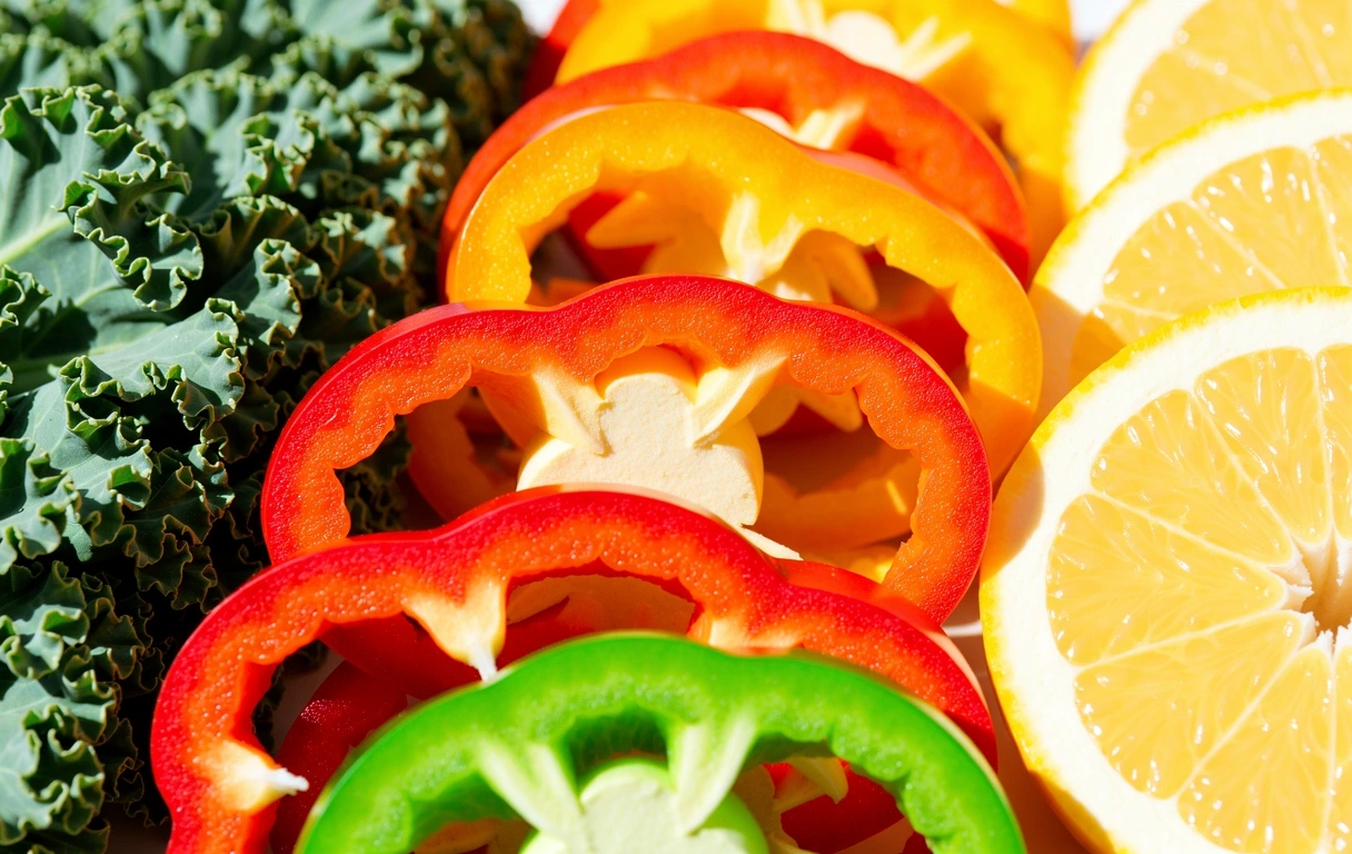 Close-up of nutrient-dense fresh produce